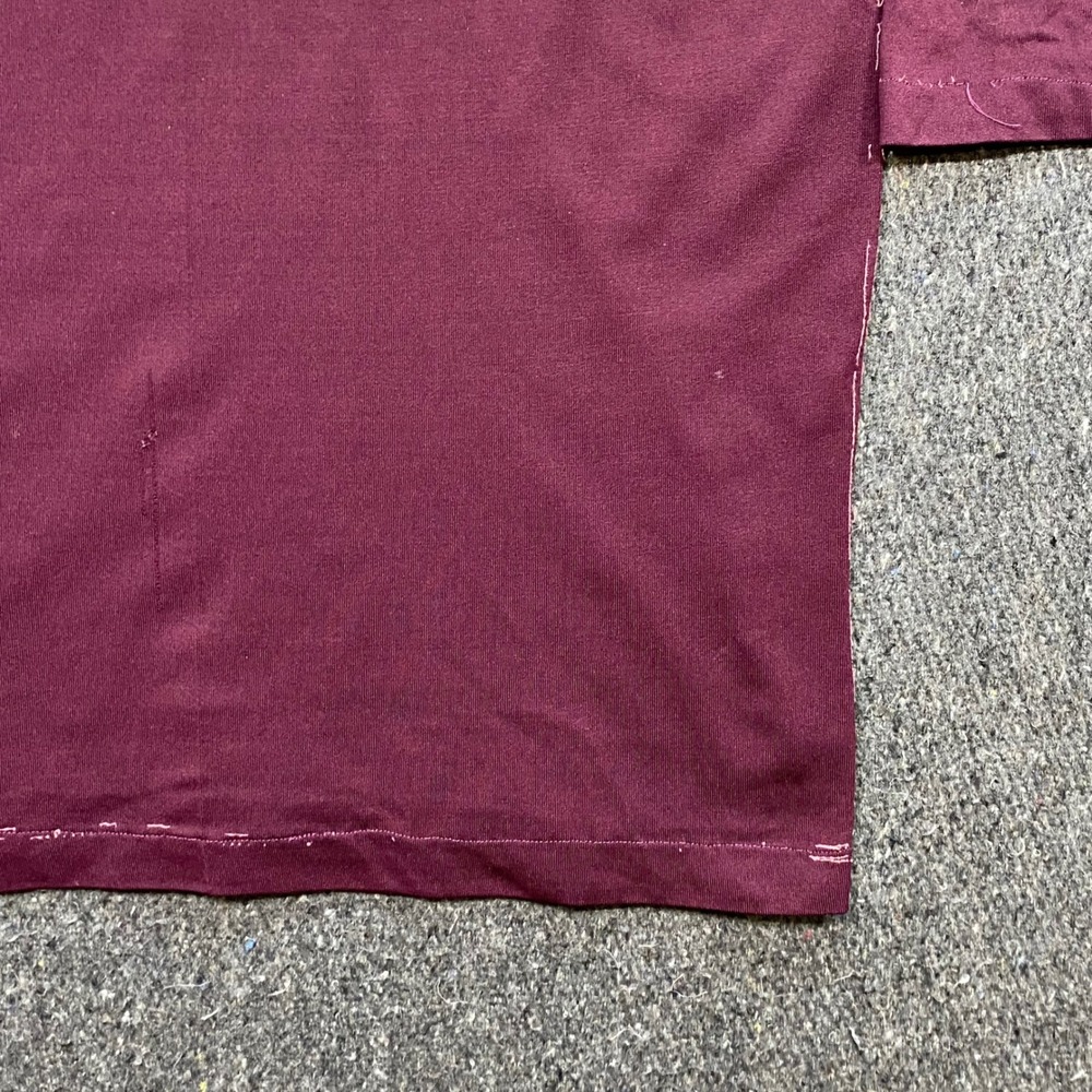 Football Jersey Sz M Mens Maroon Yellow 80 Streetwear Grunge Skater VTG TShirt - Picture 2 of 11